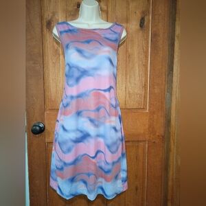 Columbia Pink‎ and Blue Midi Dress